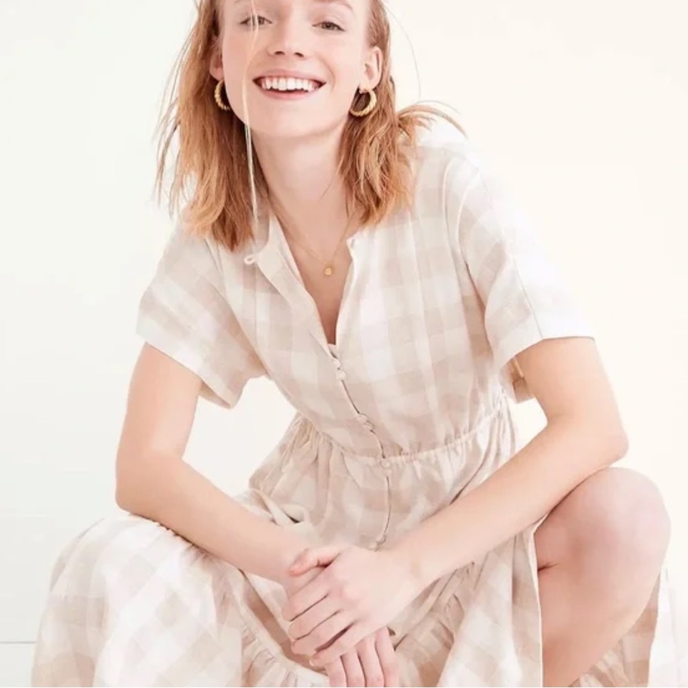 Madewell Button-front Tiered Midi Dress
